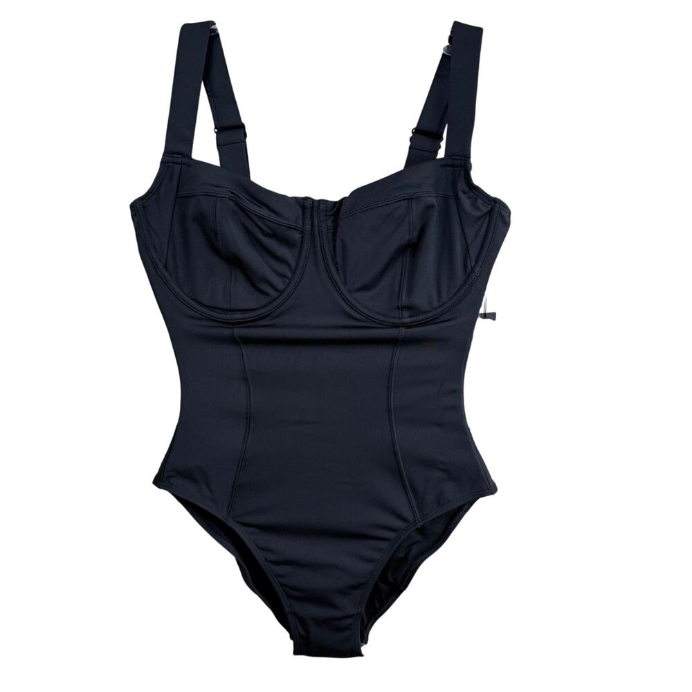 TA3 Lifty Black One-Piece Corset Lace-Up Underwire XS H/I Cup - Picture 3 of 5